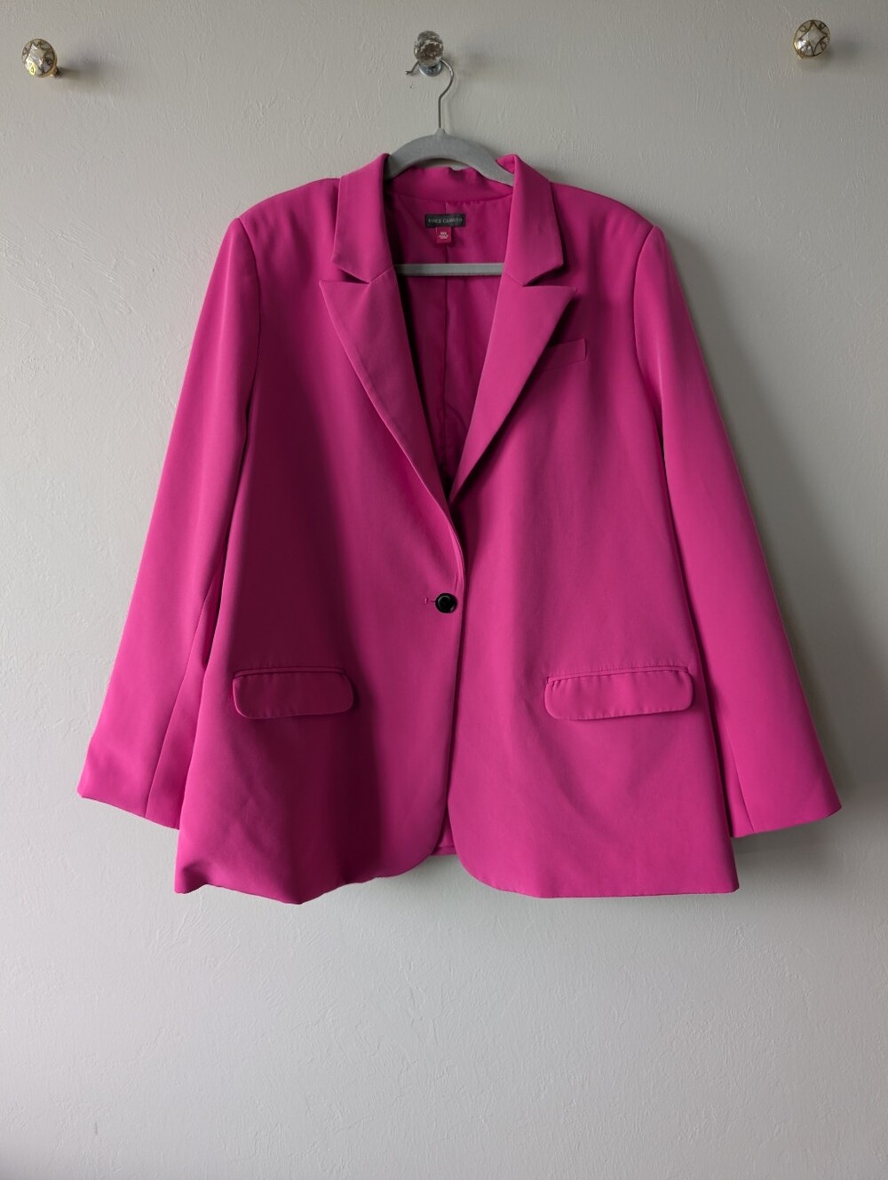 Vince Camuto Hot Pink Single-Button Blazer Collared Size XXL Office Casual